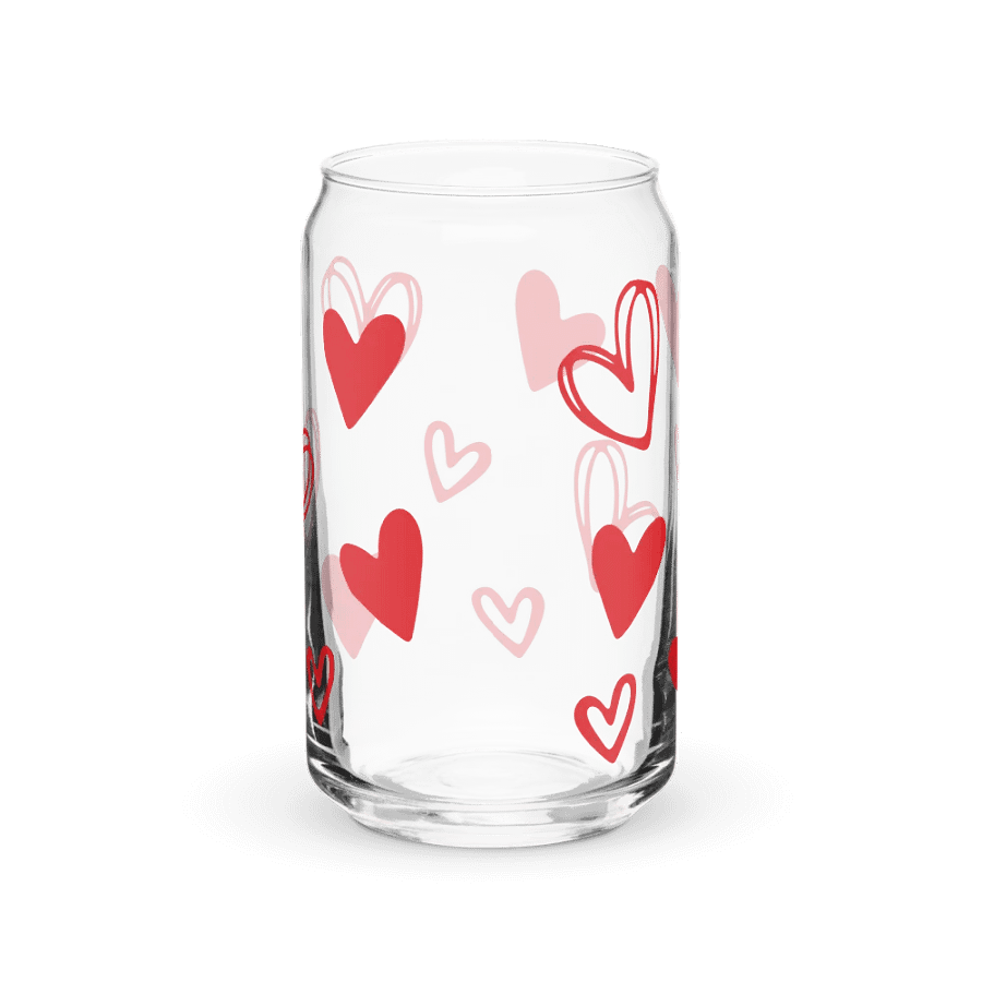 Heart Pattern Glass Tumbler Can product image (3)