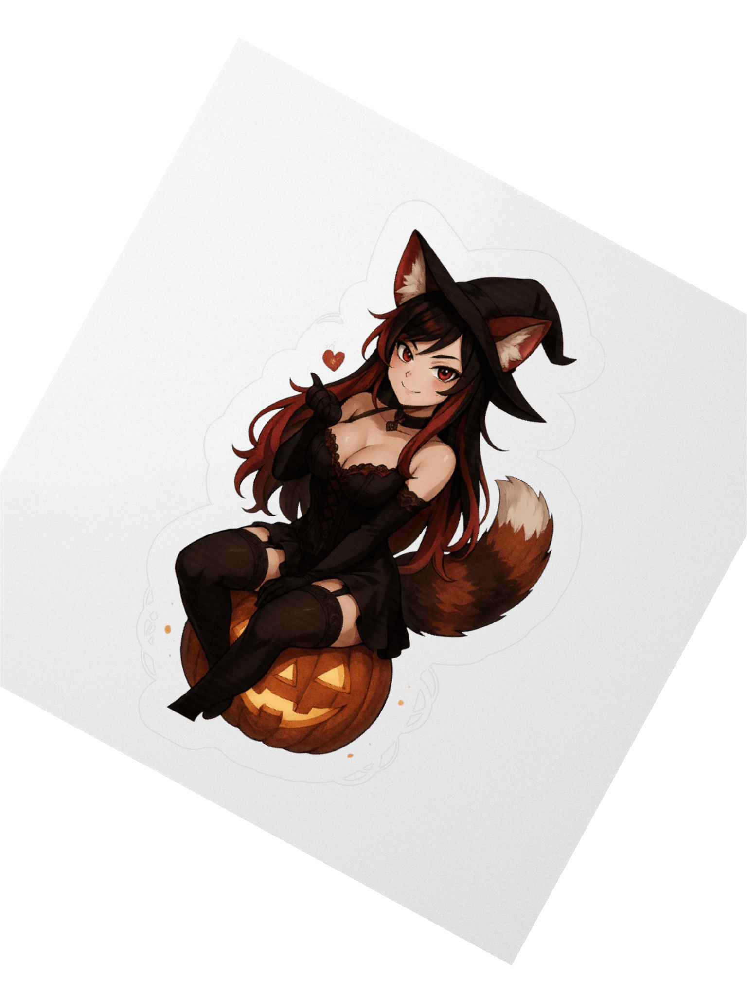 Pumpkin Witch Mika Halloween Sticker 🦊✨ product image (4)