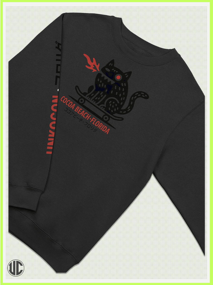 UnkoCon – Cocoa Beach FL Skater Crew Neck Sweatshirt product image (2)