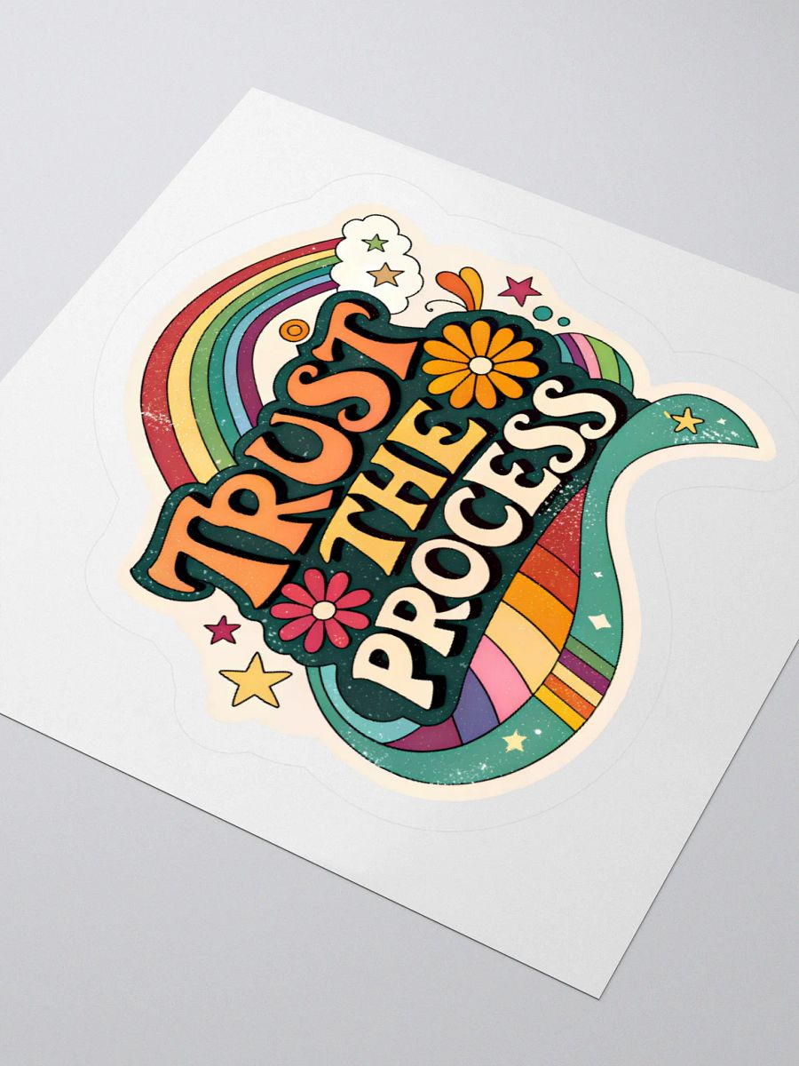 Retro Trust the Process Kiss Cut Stickers product image (9)
