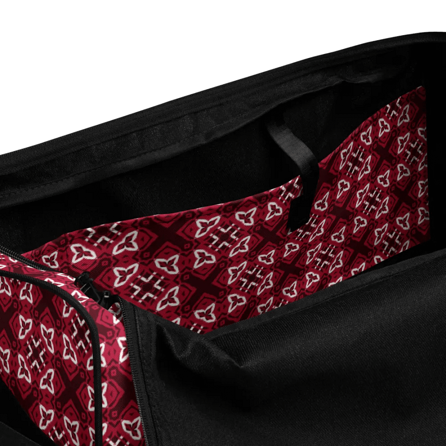 Crimson Geometric Symmetry Duffle Bag product image (7)