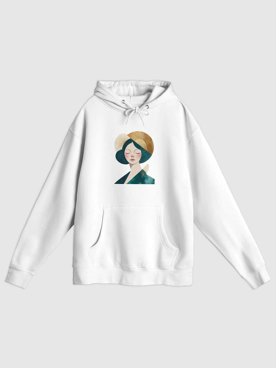 Golden Serenity Premium Hoodie - Abstract Female Portrait product image (5)