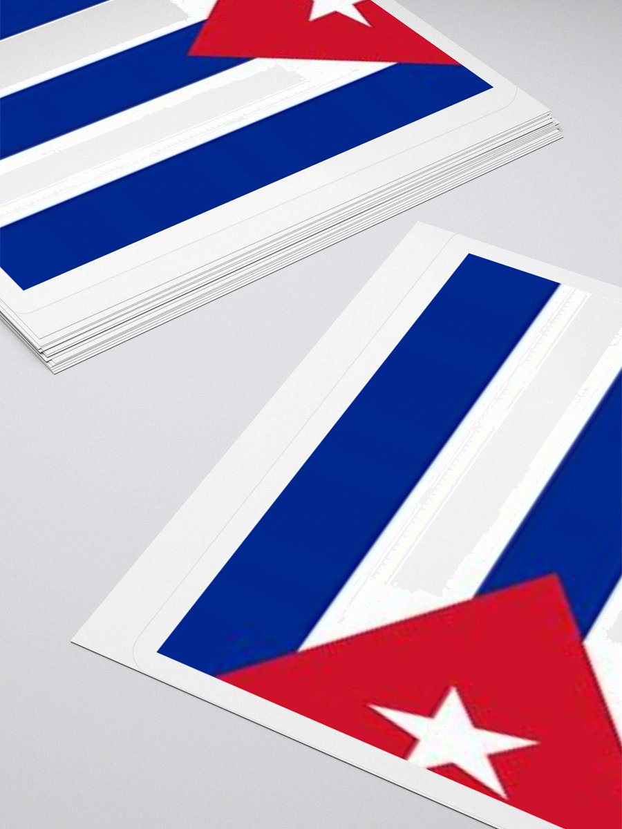 Cuba Flag Sticker | White Star Design | Durable Vinyl | 3 Sizes product image (11)
