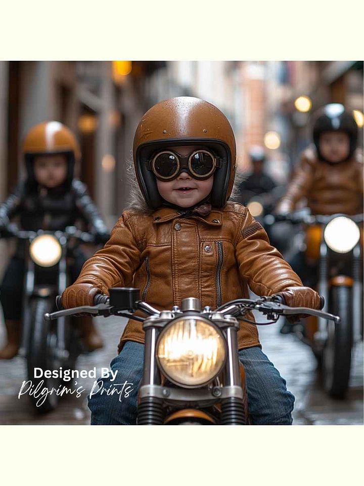 Tiny Biker Brigade - 12x12 product image (1)