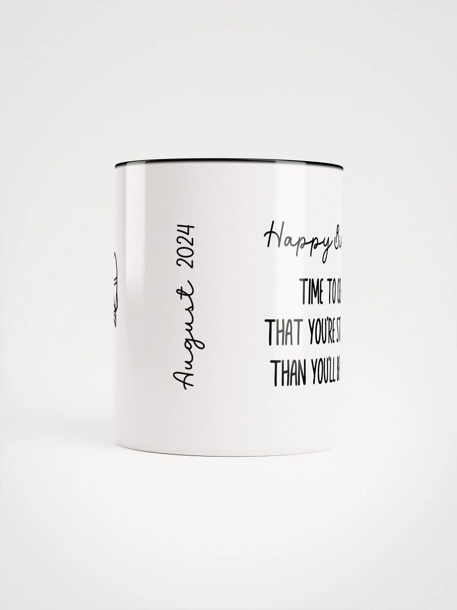 Two Tone Line Birth Flower Mug AUGUST – Personalized Gift product image (6)