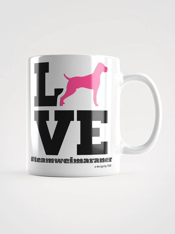L.O.V.E. Weims (Pink) - White Glossy Mug product image (2)