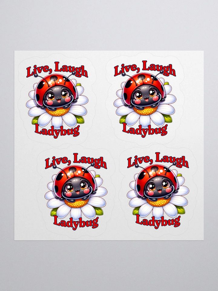 Live, Laugh Ladybug Kiss Cut Sticker product image (3)