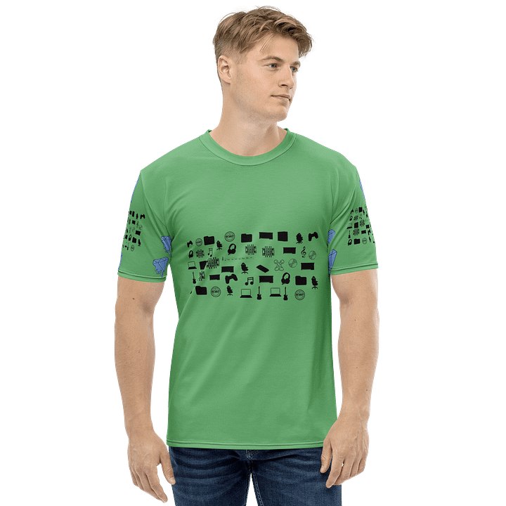 Green Vlog Academy All-Over Print Crew Neck T-Shirt product image (2)