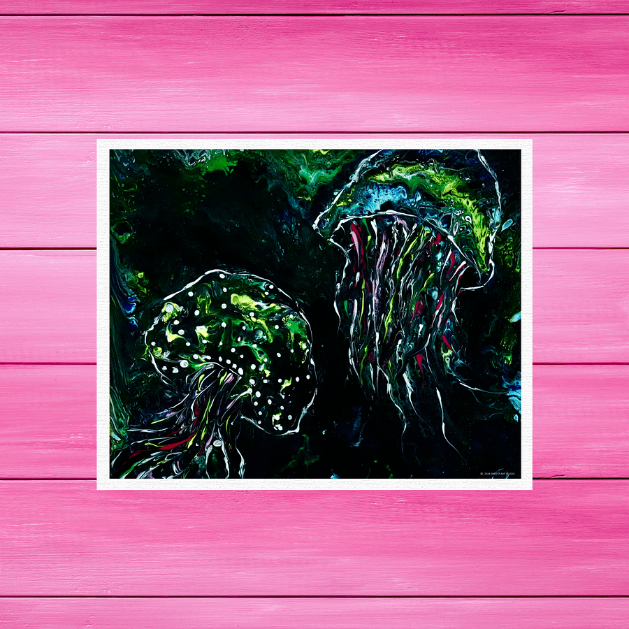 Jellyfish Among the Deep | Art Print product image (1)
