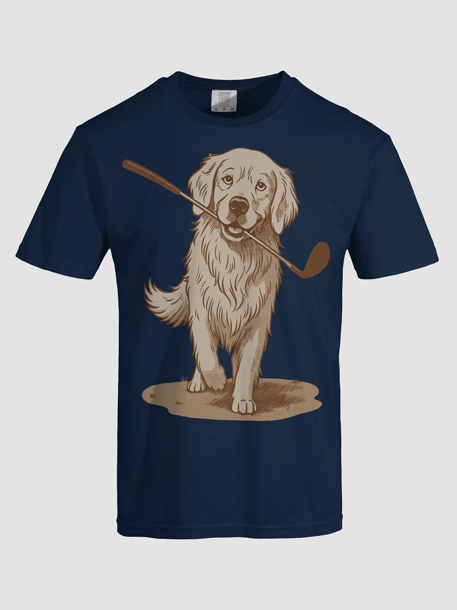 Golfing Golden Retriever Pup Cotton Tee product image (13)