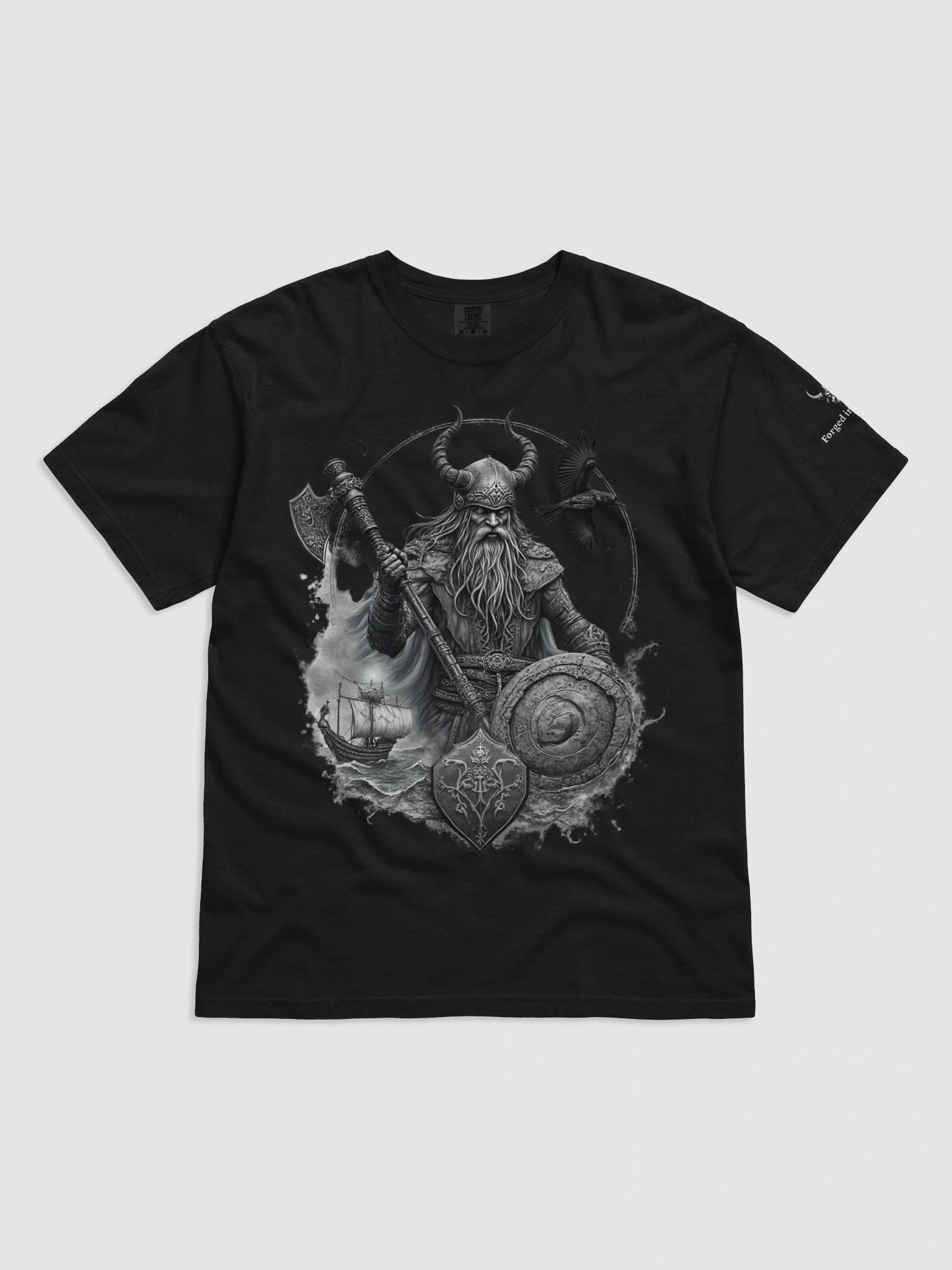 Warden of the Fjords – Forged In Valhalla Viking Guardian T-Shirt product image (12)