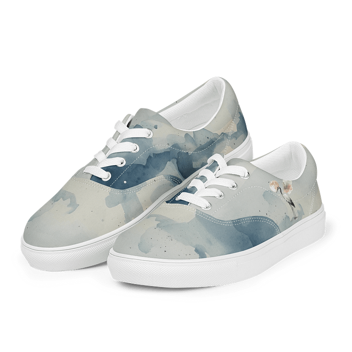 Moonlit Crane Women's Canvas Shoes product image (1)