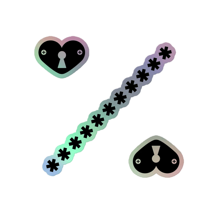 Secret Password Opens My Heart Big Boy Holographic Edition Sticker product image (1)