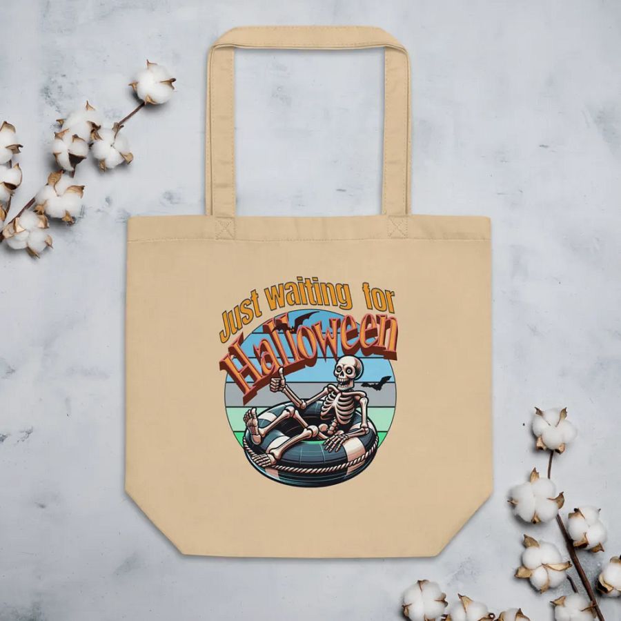 Just Waiting For Halloween Skeleton Tote product image (4)