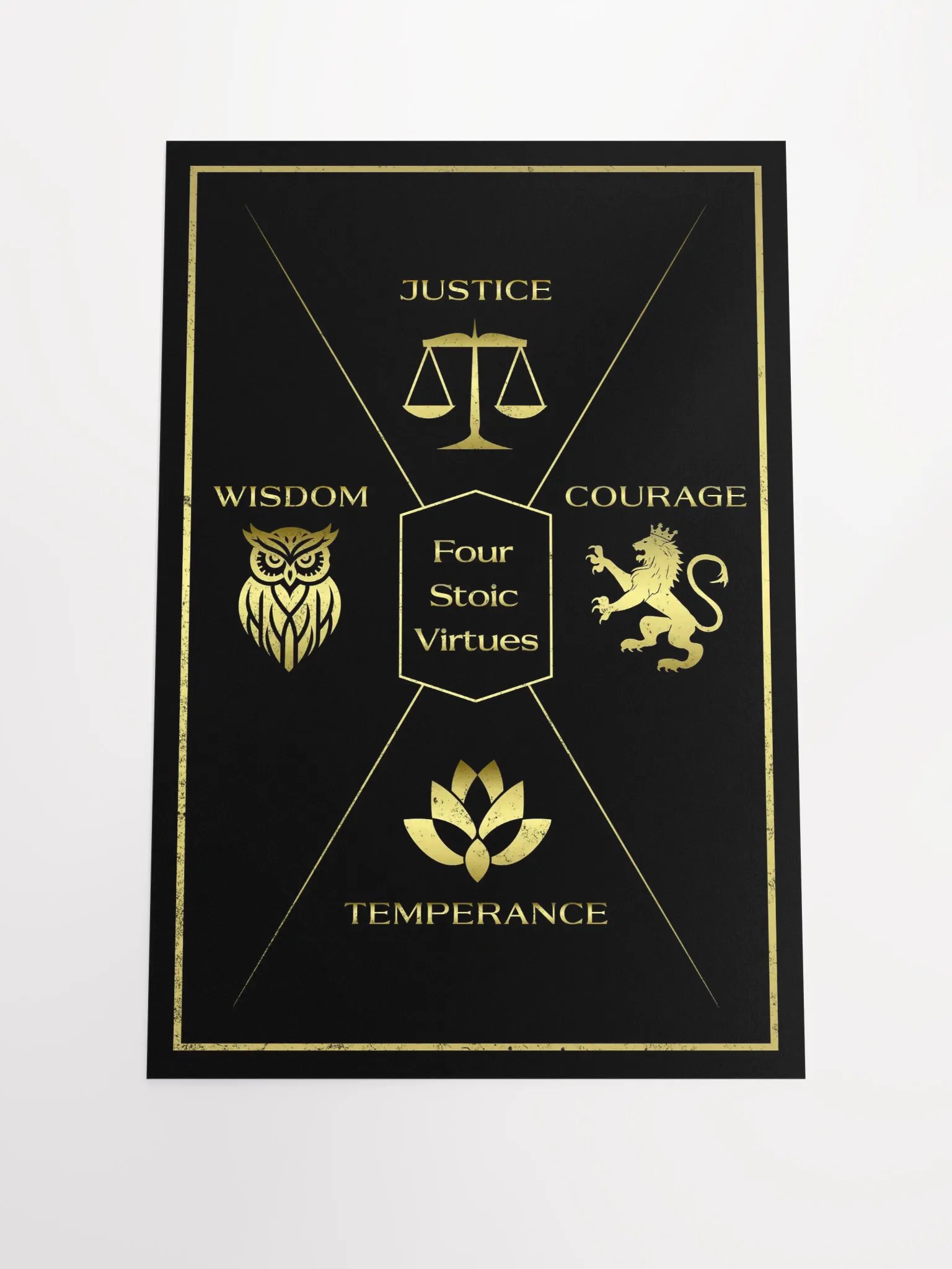 4 Stoic Virtues Matte Paper Poster product image (3)