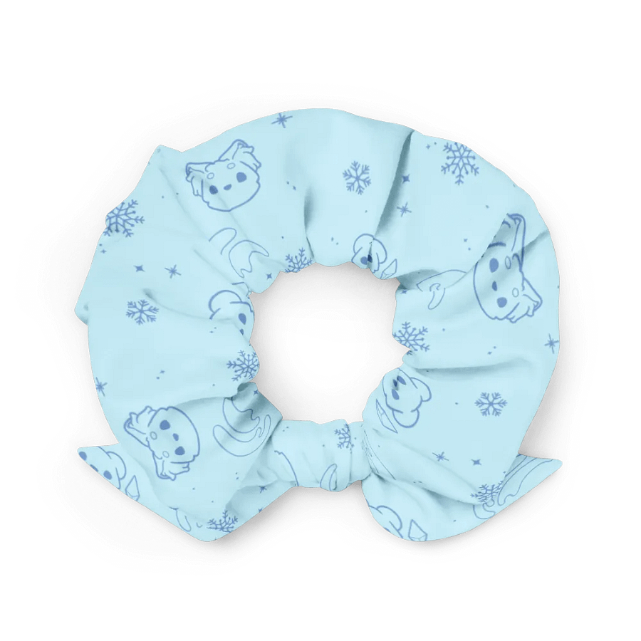 Blue recycled scrunchie | Arctic dreams product image (3)