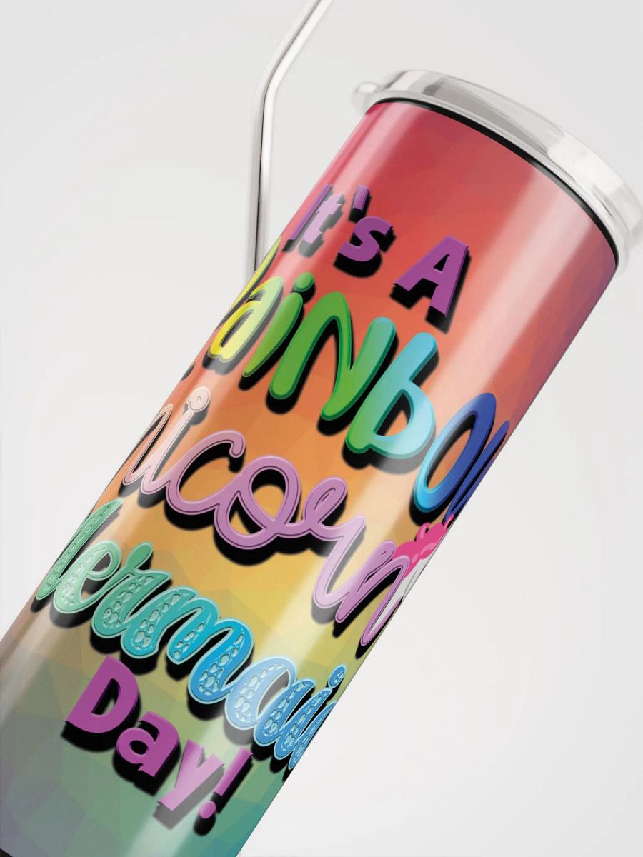 Rainbow Unicorn Mermaid 20oz Tumbler with Straw product image (5)
