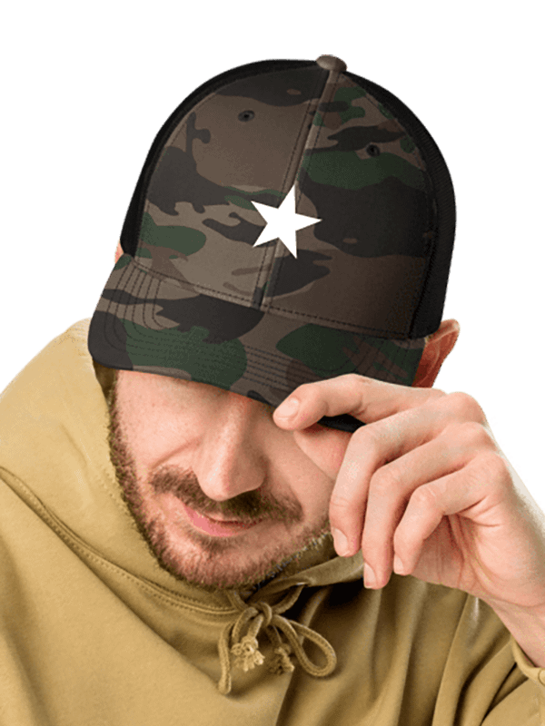 Military Green Camouflage Pixels Camo Pattern Trucker Hat product image (1)