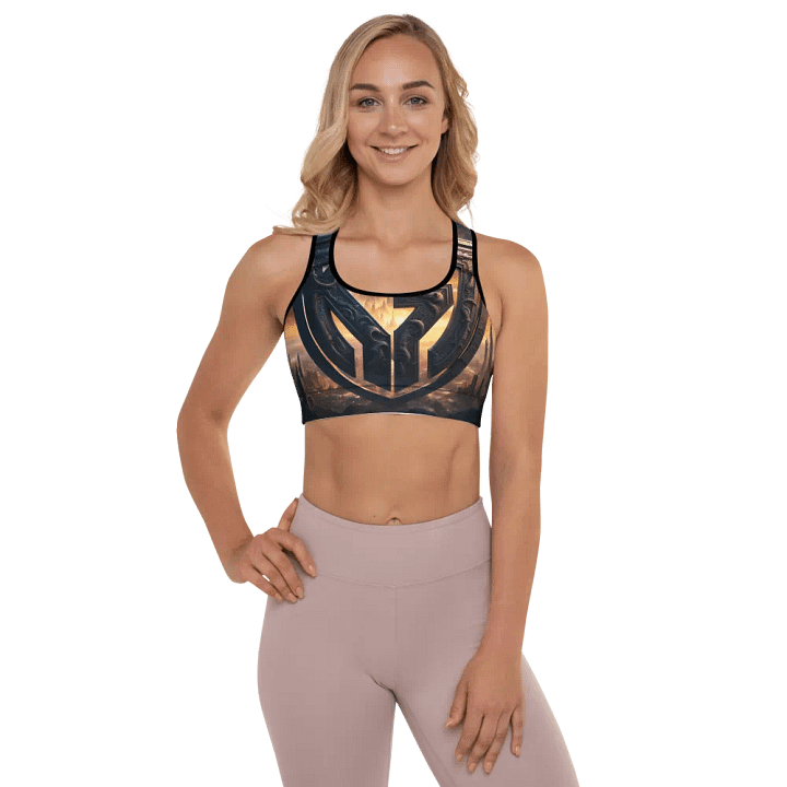 Mystic Cityscape Emblem Padded Sports Bra product image (1)