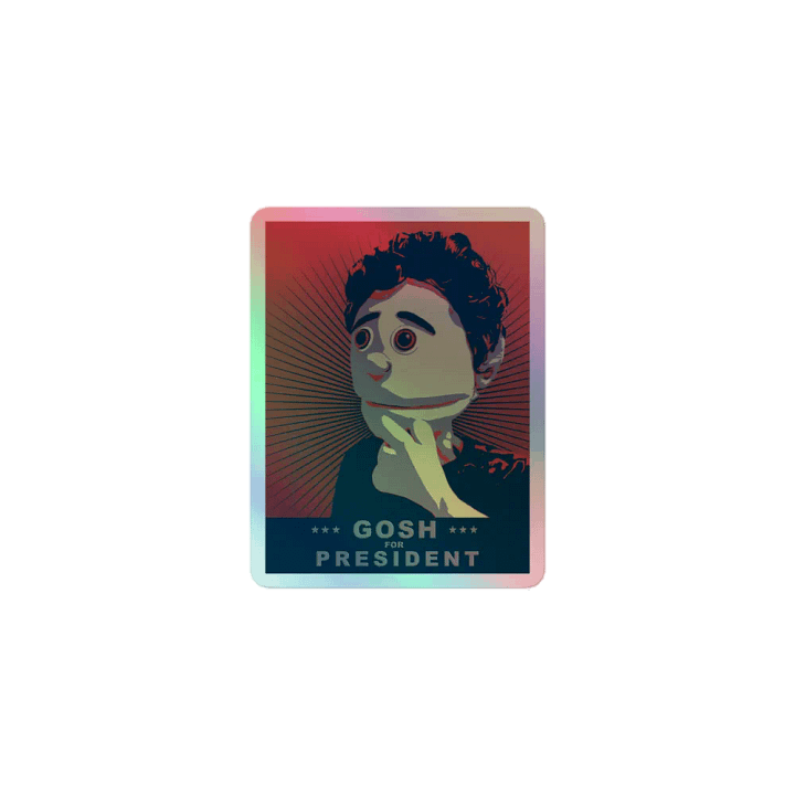 Gosh For President Holographic Sticker product image (1)