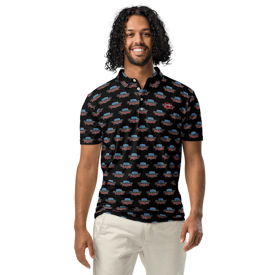 TFOT SlimFit Red HexaFusion Black Polo Shirt product image (4)