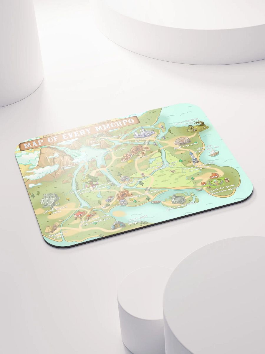 Map of Every MMORPG mouse pad 8.7″ x 7.1″, funny gift for gamers, RPG players product image (4)