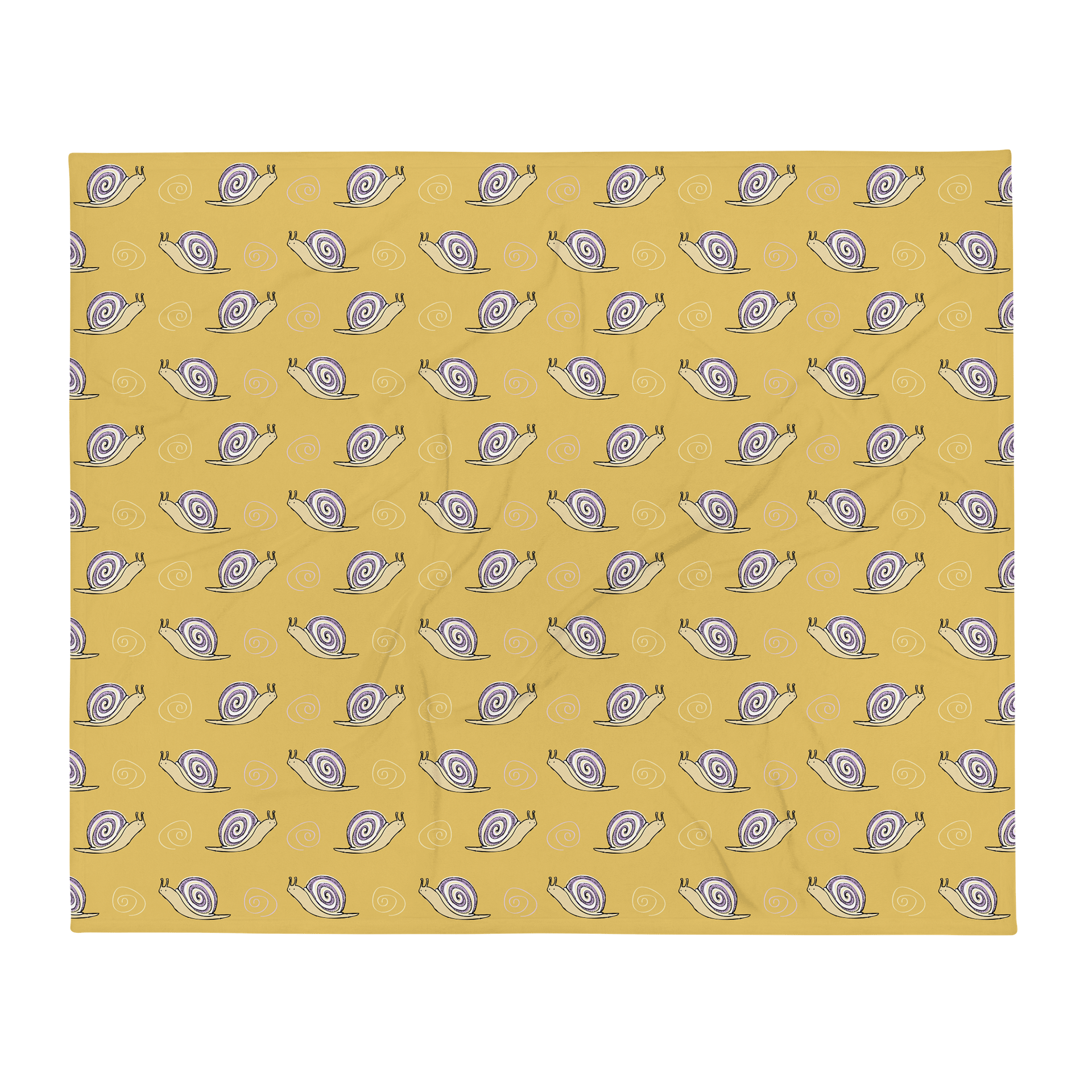 Snail Doodle Patterned Throw Blanket product image (2)