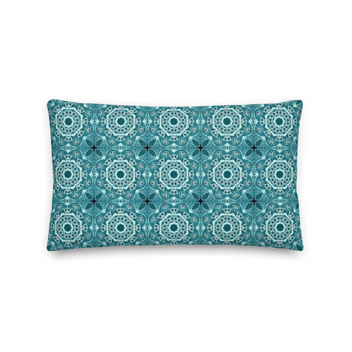 Blue octagonal premium pillow (Reversible and in 3 sizes/shapes) product image (2)