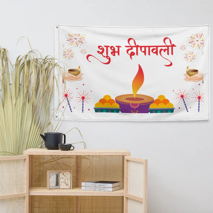 Diwali Flag/Banner - Enjoy your Festival with family product image (7)