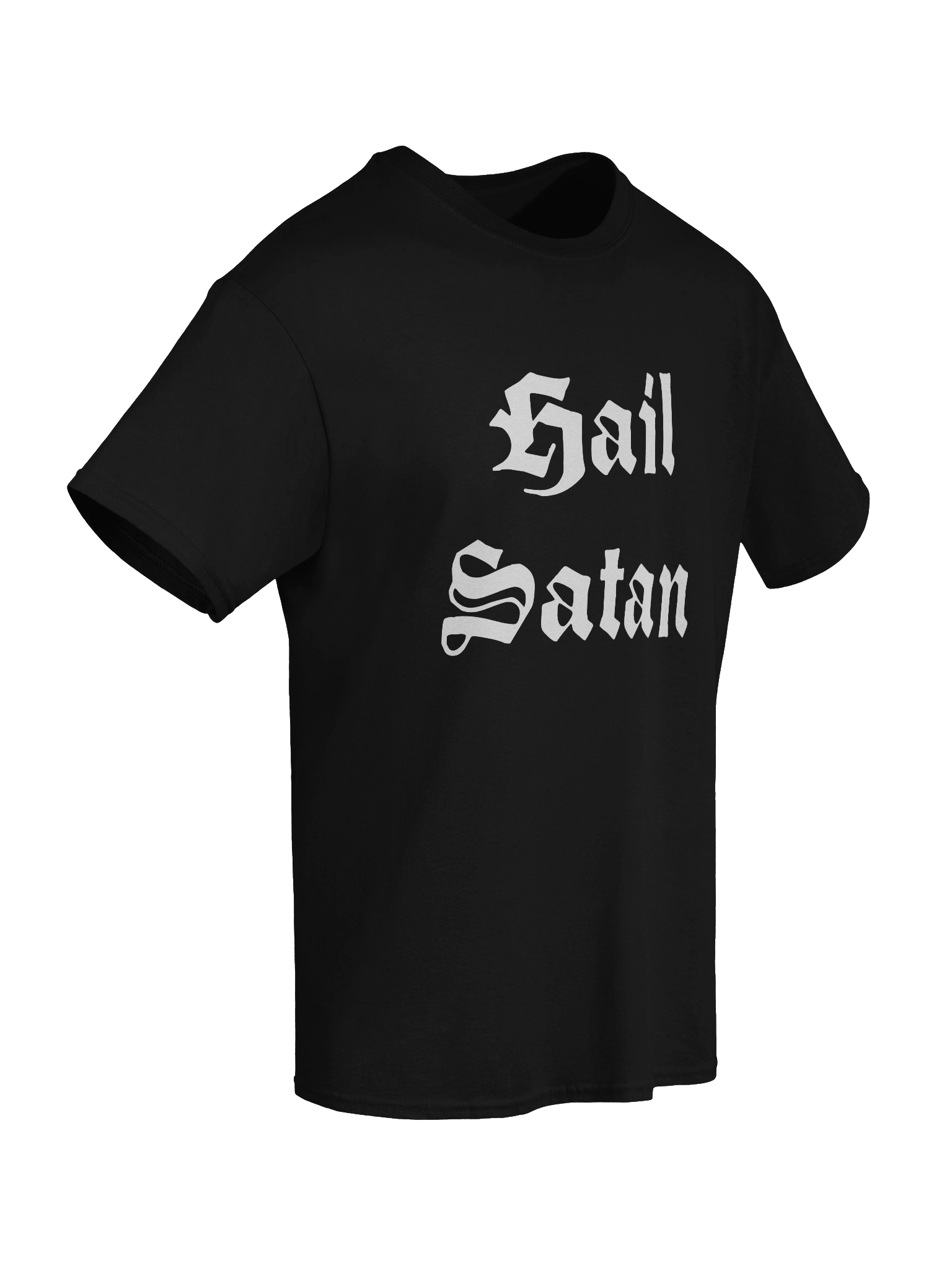 Hail Satan white-on-black Tee product image (8)