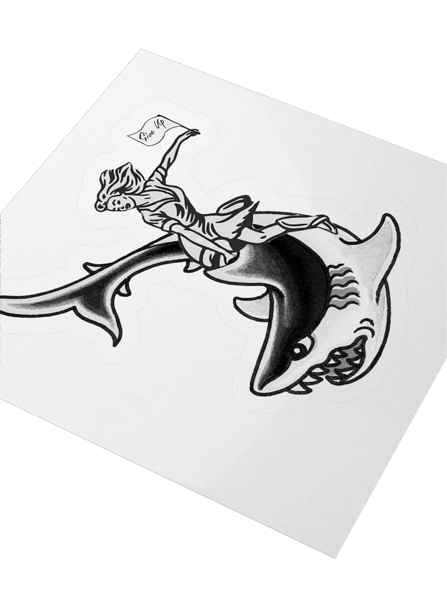 Shark Rider Cut Stickers product image (10)