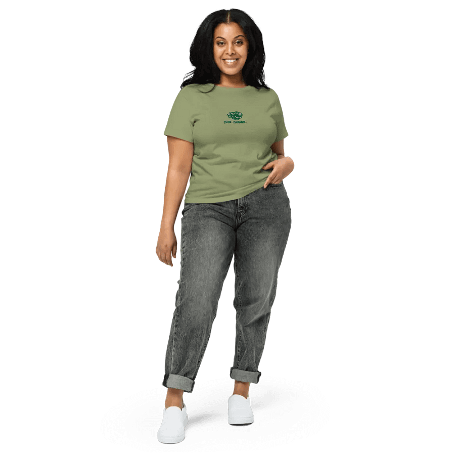 BUSY-BRAINED (kelly) embroidered waist length t-shirt product image (3)