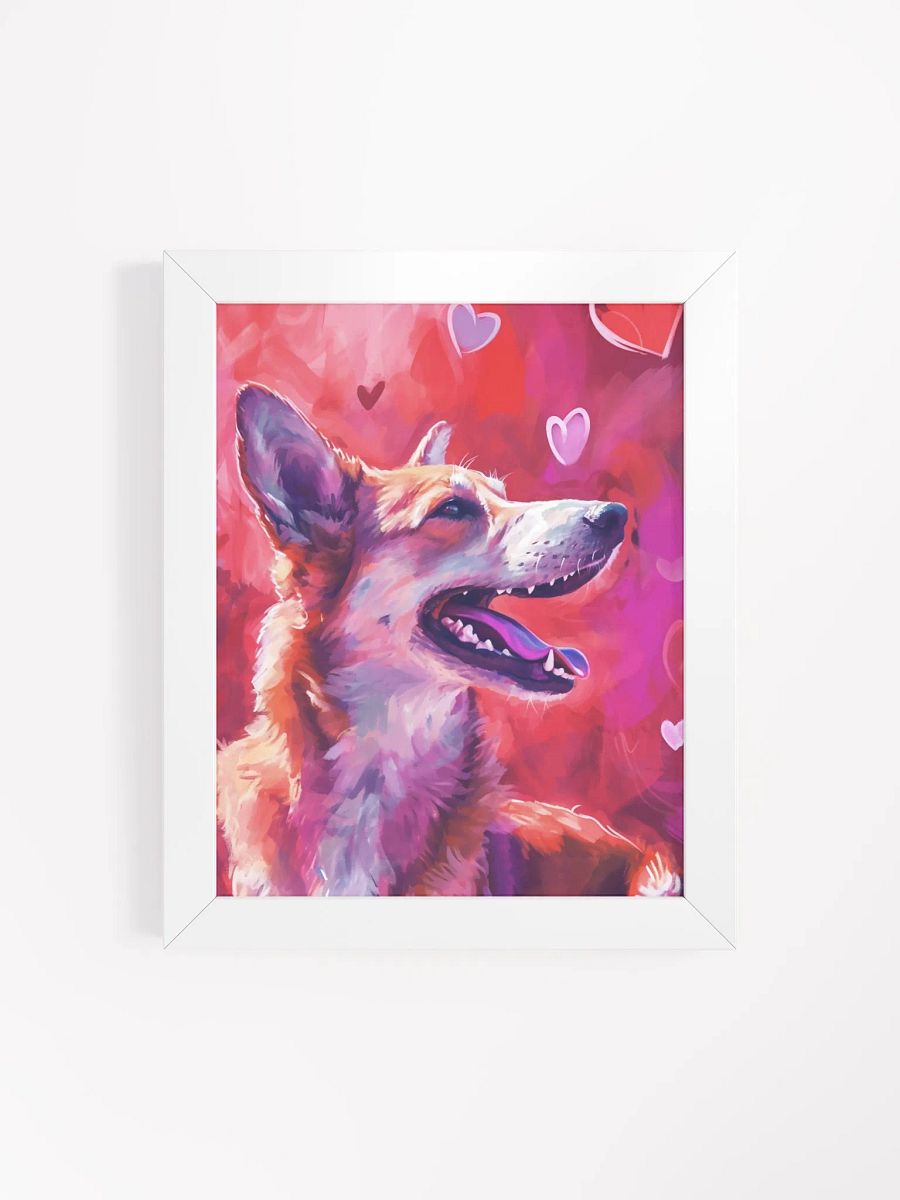 Cheerful Corgi Love Framed Poster product image (4)