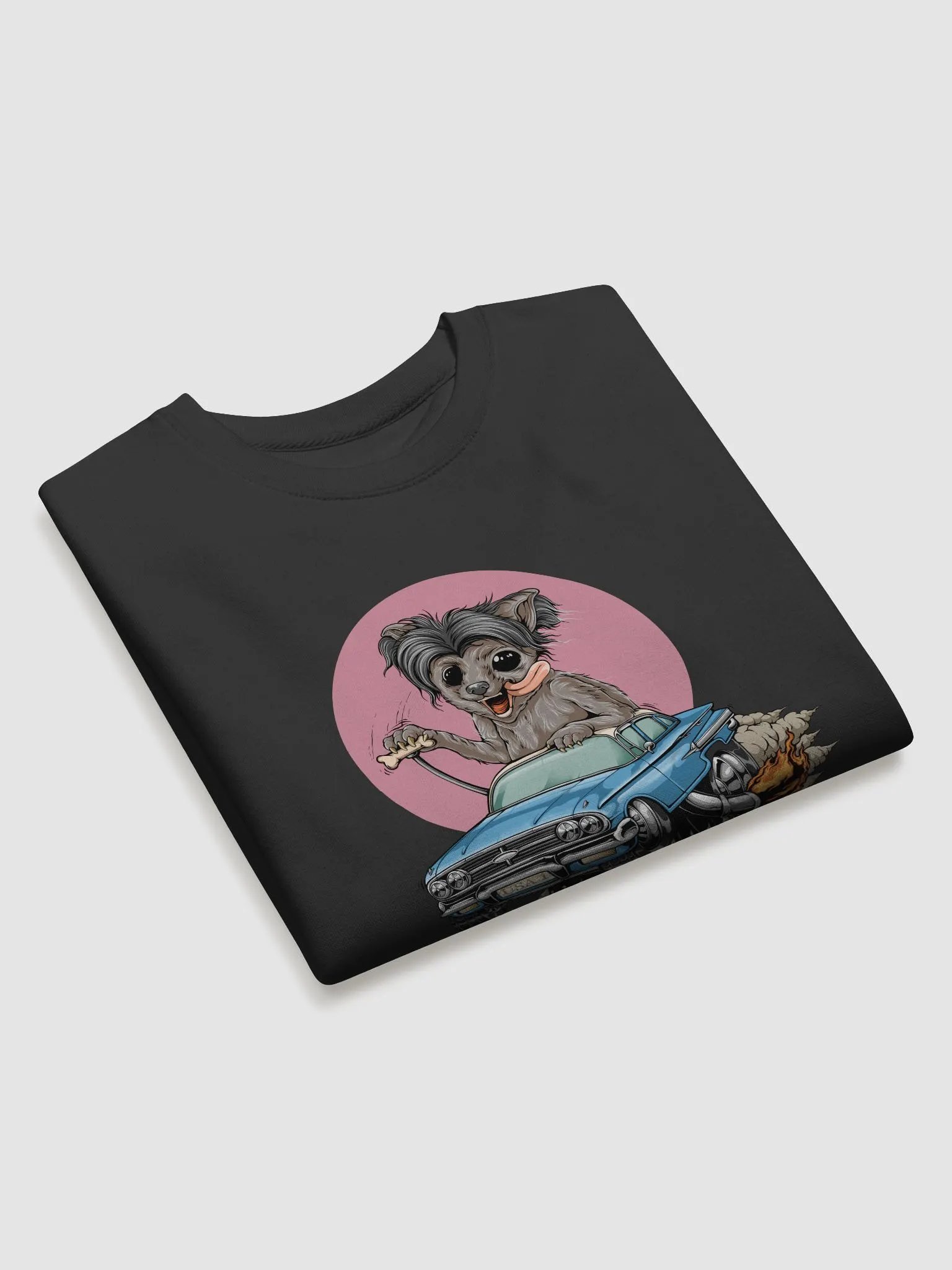 Roscoe the dog and 1960 Chevy Sweater Cotton Heritage Premium Sweatshirt by Cotton Heritage product image (3)