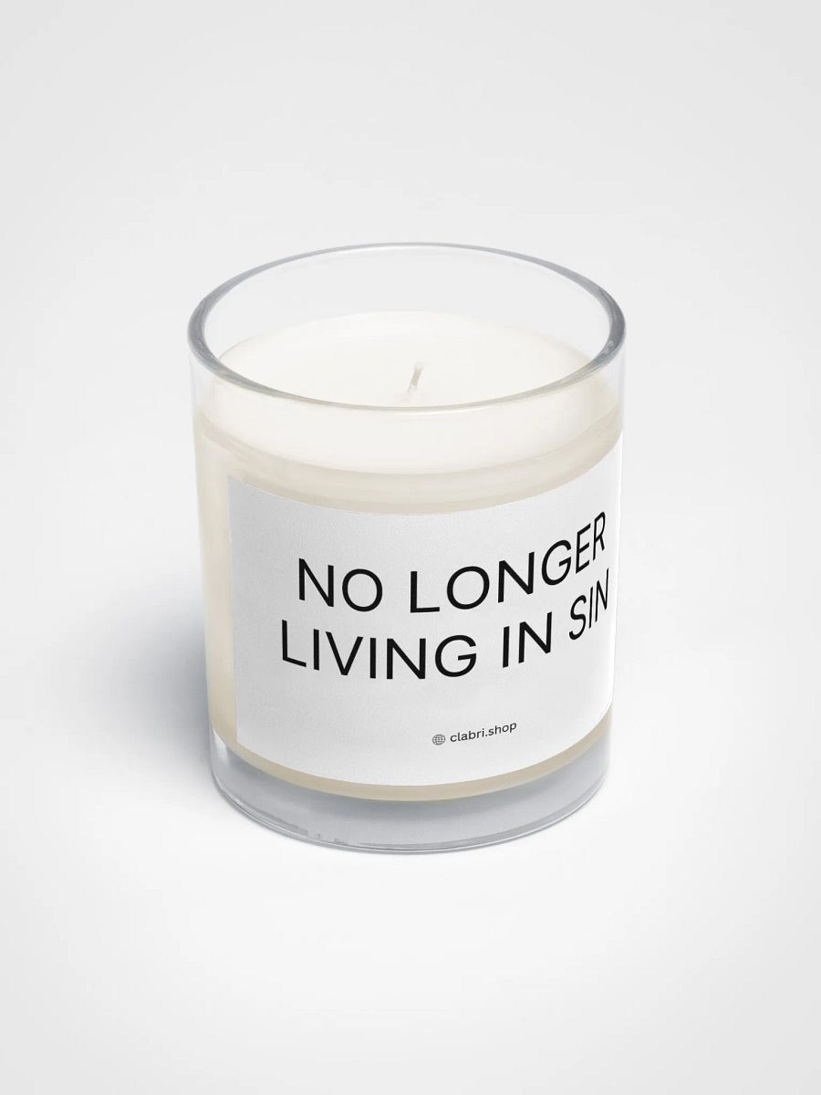 No Longer Living In Sin” Wedding Gift Candle product image (2)