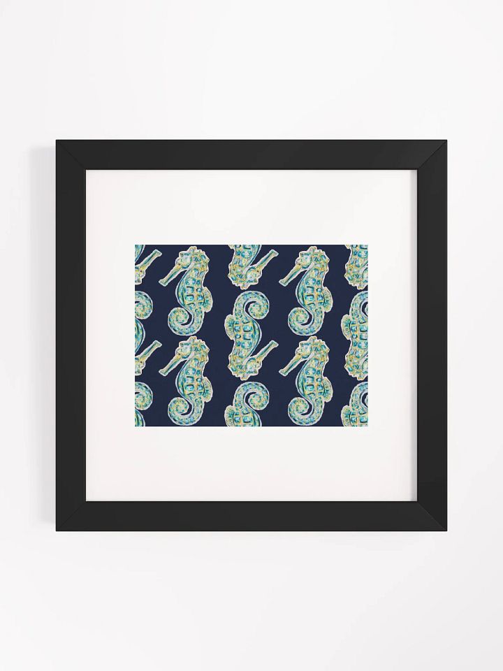 Painted Seahorse | Square Orientation Print | by Monique Faella Designs™ | Framed Coastal Wall Art | Museum-Quality Print product image (1)