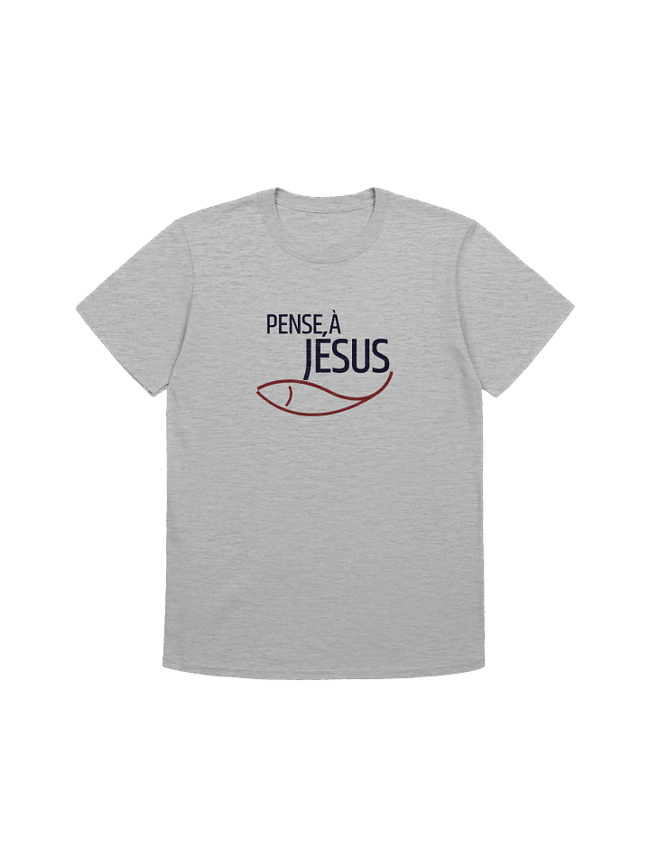 "Pense à Jésus" Evangelism T-Shirt – Share the Gospel in French product image (1)