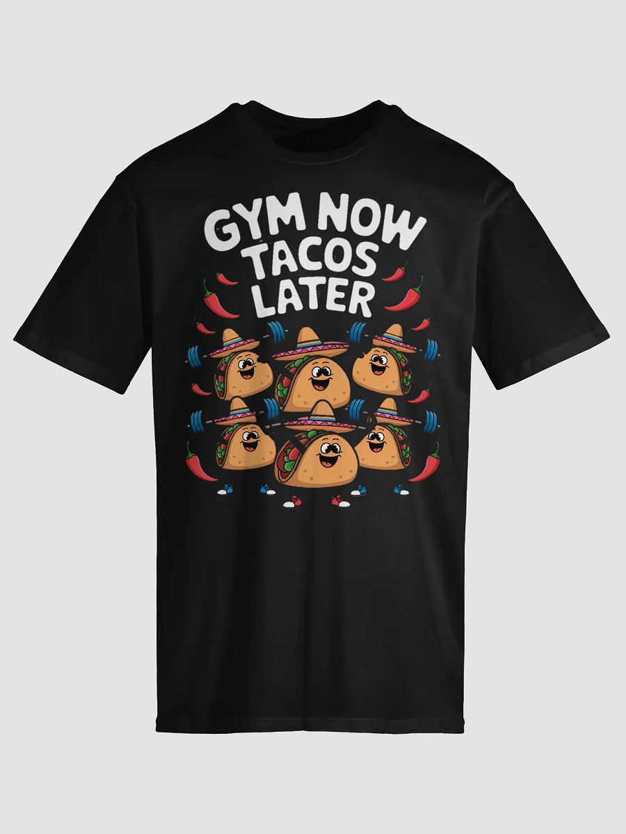 Funny "Gym Now, Tacos Later" Workout T-Shirt – Cute Taco Weightlifting Design product image (14)