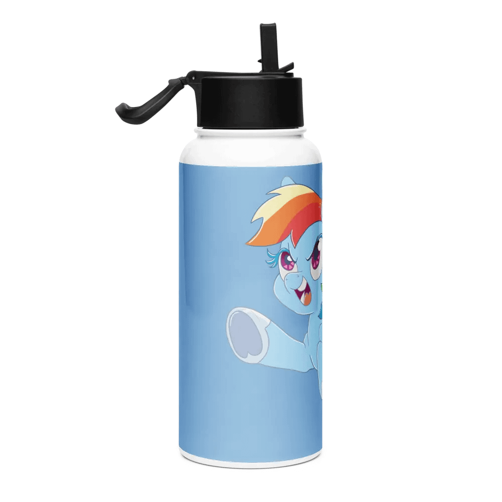 Rainbow Dash Stainless Steel Water Bottle with a Straw Lid product image (4)
