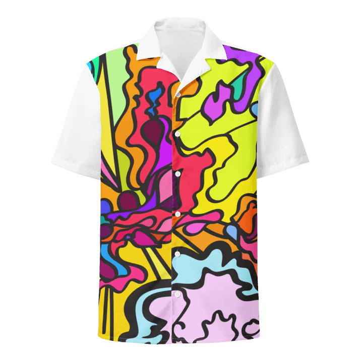 Vibrant Chaos Hawaiian Shirt - Wave at Sunset product image (1)