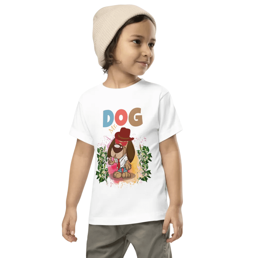Mr. Dog Cute & Colorful Funny Toddler T-Shirt – Trendy Bella + Canvas Kids Gift product image (1)