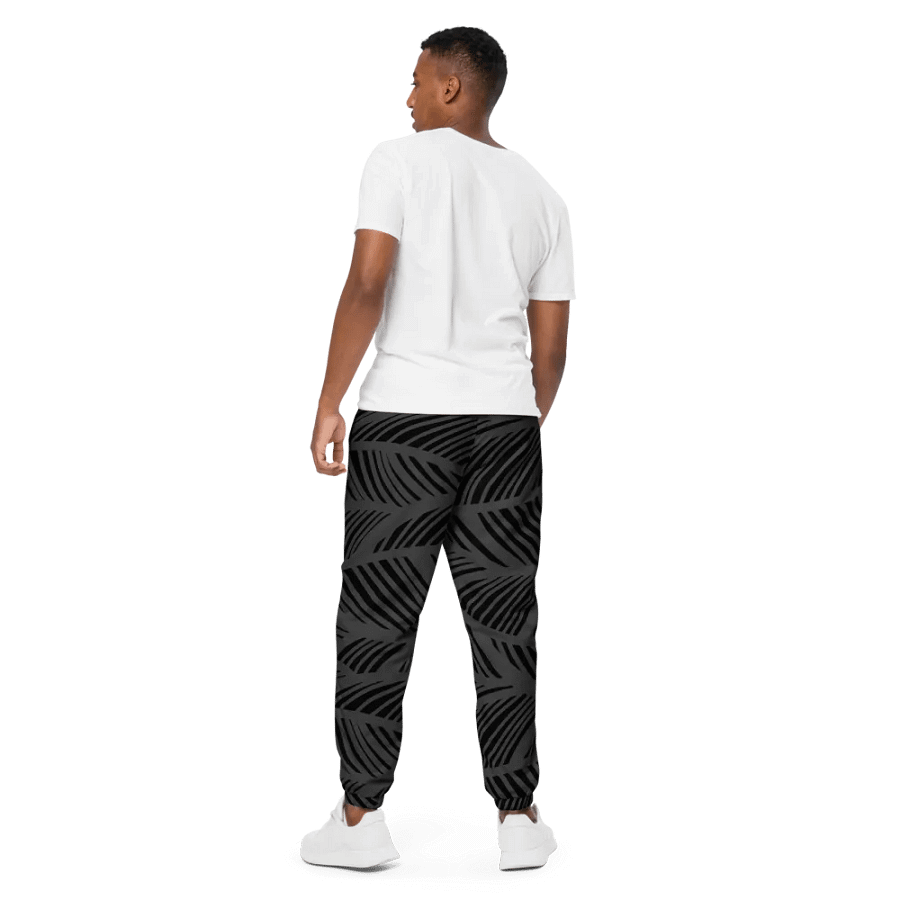 Monochrome Leaf Pattern Unisex Track Pants product image (4)