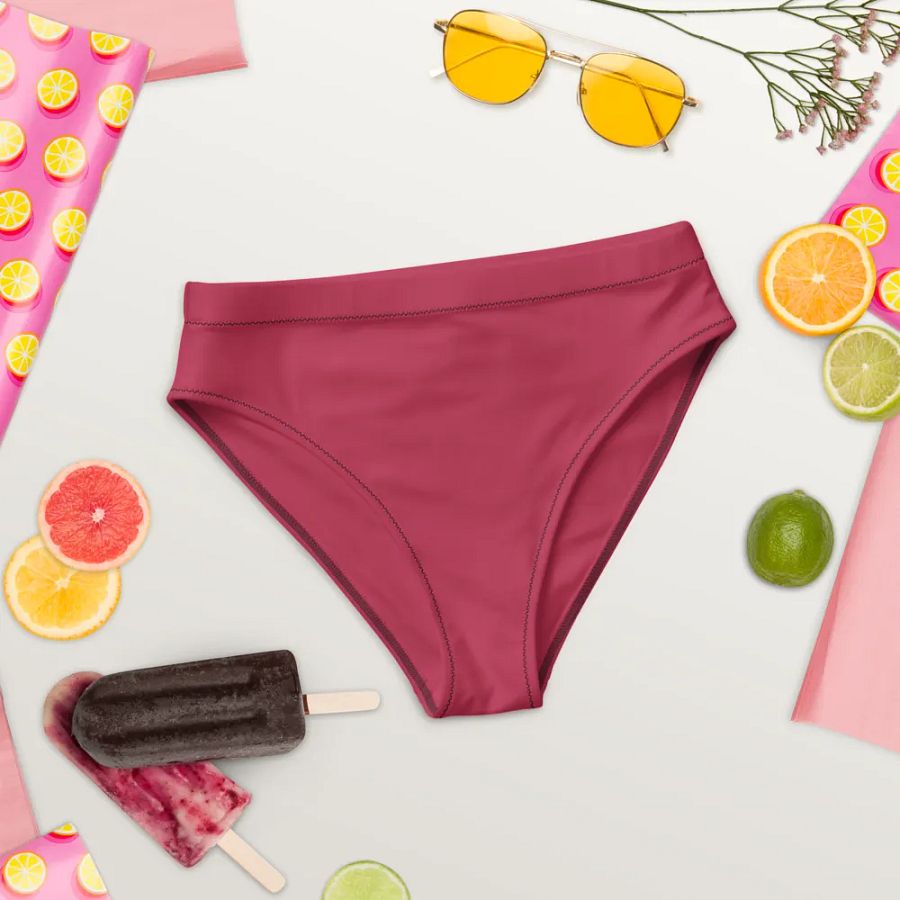 Magenta Eco-Green High Waisted Bikini Bottom product image (6)