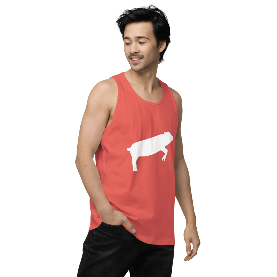 Leaping Pig LIGHT (Cotton Heritage Men's Premium Tank Top) product image (6)