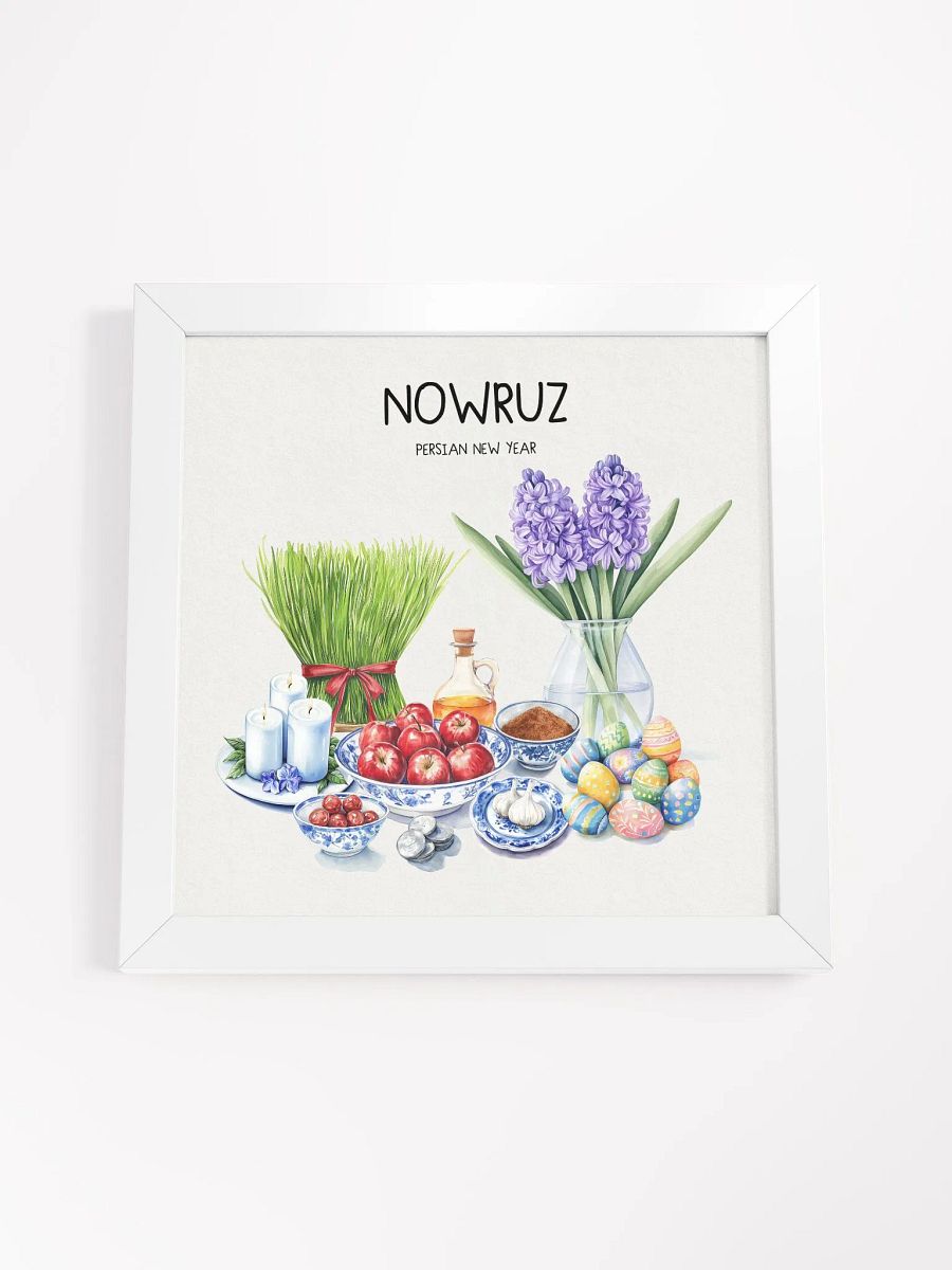 Nowruz Haft-Seen Celebration Poster, Nowruz Watercolor Art, Haft-sin Table, Persian New Year, Persian Art product image (44)