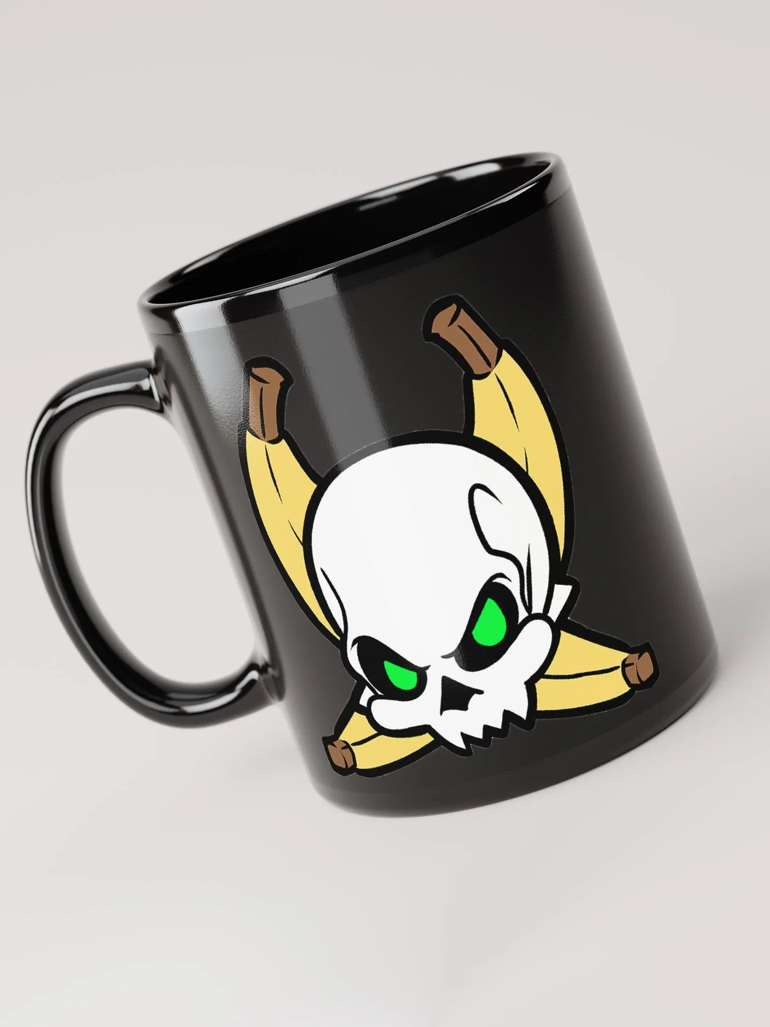 Skull & Nanas Black Glossy Mug product image (3)