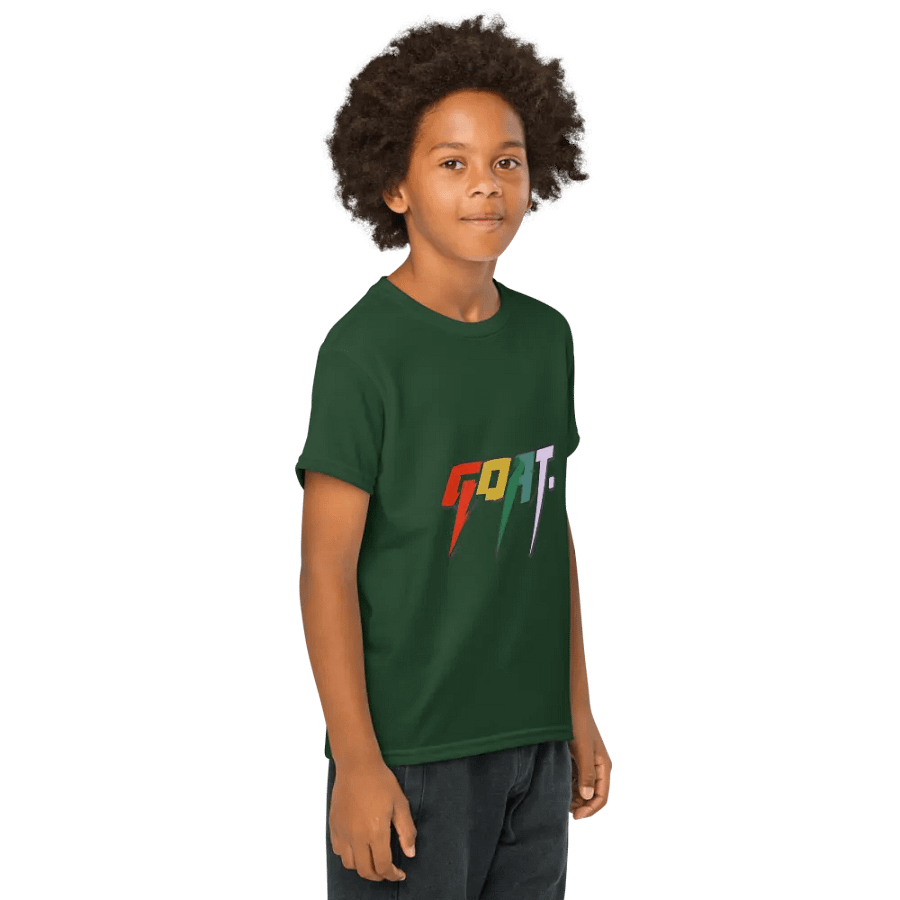 Vibrant GOAT Stylized Youth Sports Tee product image (23)