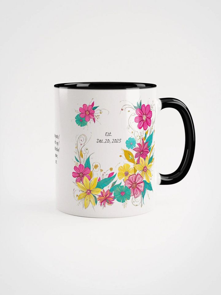 Artsy Boho Flowers Coloured Mug for Anniversaries, Baby Showers, Engagements product image (1)