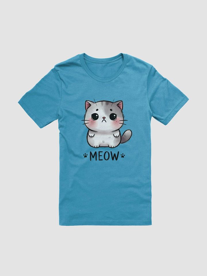 Adorable 'Meow' Cat T-Shirt – Cute and Playful Kitty Design product image (1)