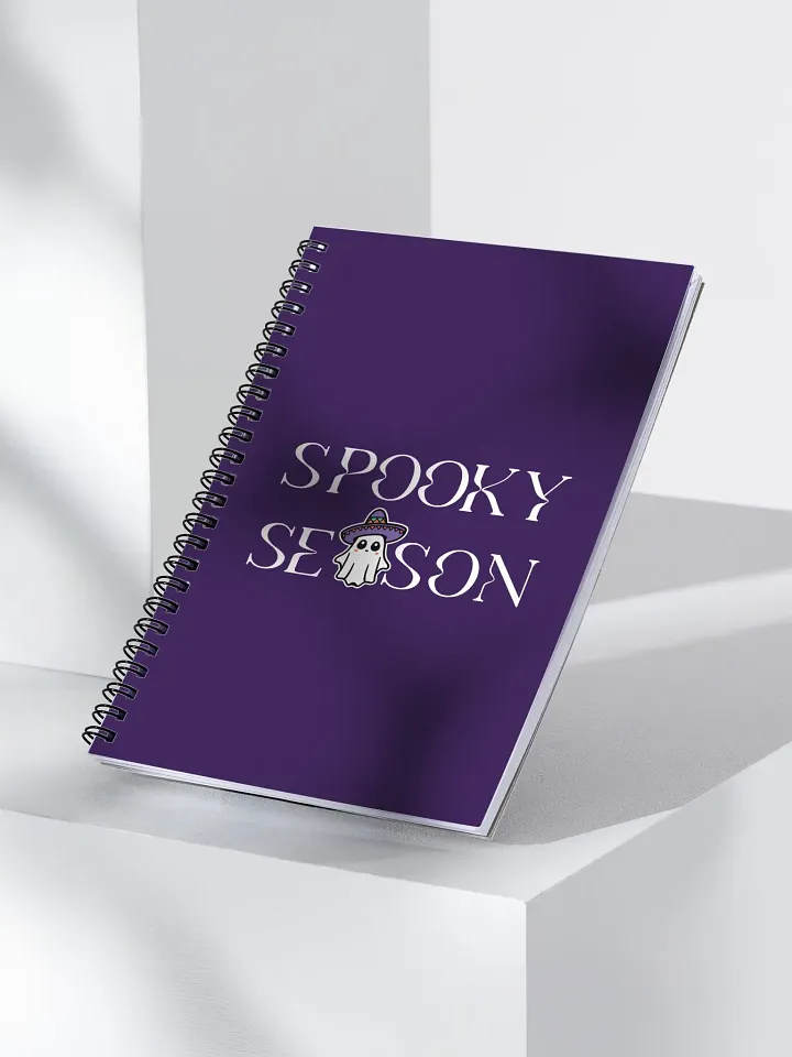 Spooky Season Sombrero Ghost Light Dotted Spiral Notebook product image (2)